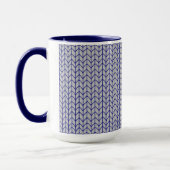 Mug Combo Navy Tricot Gris Bleu (Gauche)