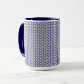 Mug Combo Navy Tricot Gris Bleu (Devant gauche)