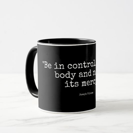 Mug combo noir 11 oz | Citations Pilates 5 (Devant gauche)
