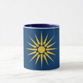 Mug Combo Noir avec drapeau de Macédoine, Grèce (Centre)