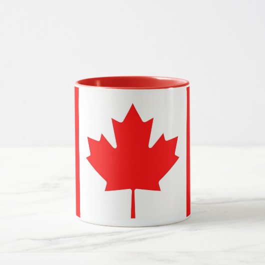 Mug combo noir avec drapeau du Canada (Centre)