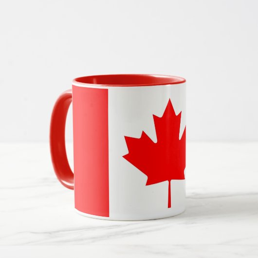 Mug combo noir avec drapeau du Canada (Devant gauche)
