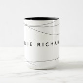 mug combo noir de 15 oz avec nom (Centre)
