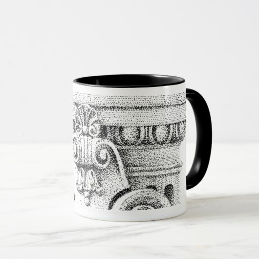 Mug Combo Noir ŒUF ET FLÈCHE (Devant droit)