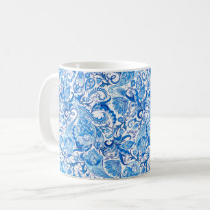 Mug combo - Paisley en bleu et blanc
