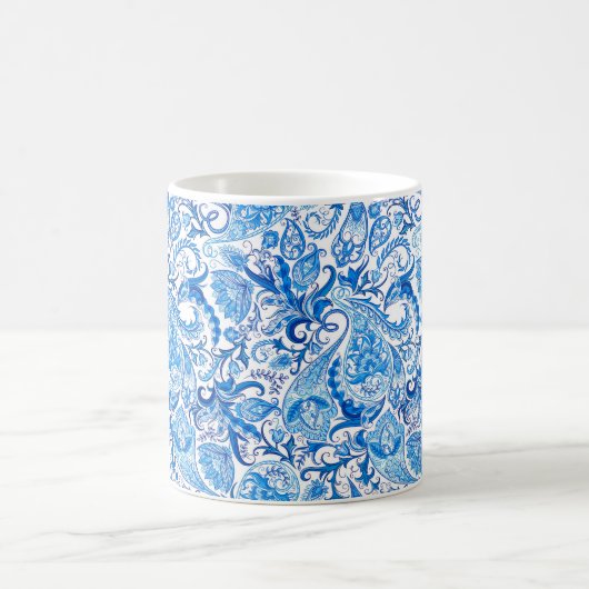 Mug combo - Paisley en bleu et blanc (Centre)