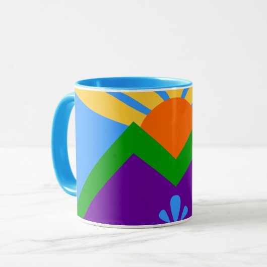 Mug combo patriotique avec drapeau de Manitou Spri (Devant gauche)