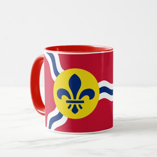 Mug combo patriotique avec drapeau de Saint-Louis (Devant gauche)