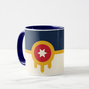 Mug combo patriotique avec drapeau de Tulsa, Oklah
