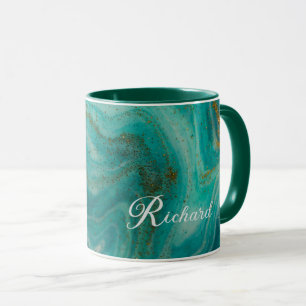 Mug Combo personnalisé : Accents Vert, Or