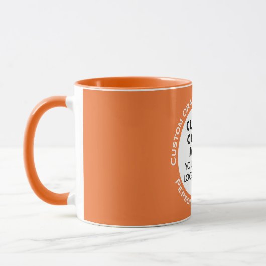 Mug Combo personnalisé avec cadre photo rond + texte o (Gauche)