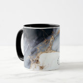 Mug combo personnalisé : noir, blanc et or (Devant gauche)