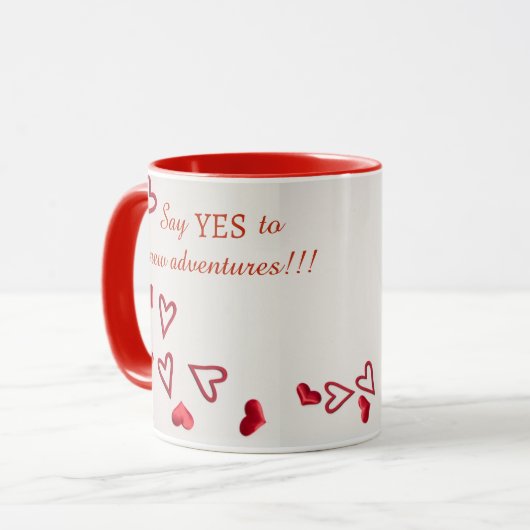 Mug combo personnalisé - Texte et conception perso (Devant gauche)