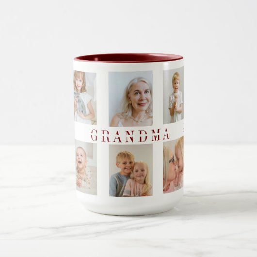 Mug combo personnalisées de grand-mère | Photos pe (Centre)