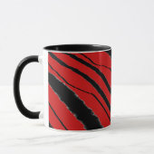 Mug Combo Poster de animal noir rouge (Gauche)