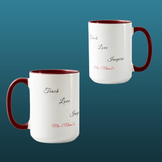 Mug Combo Professeur de Maternelle Personnalisé