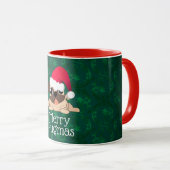 Mug Combo Pug de Noël (Devant droit)