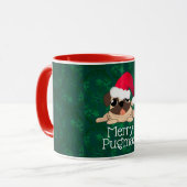 Mug Combo Pug de Noël (Devant gauche)