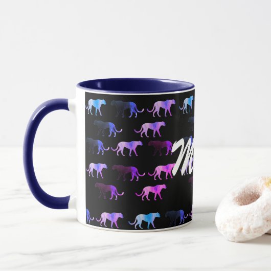 Mug Combo Puma Cats Nom personnalisé Sonnerie (Avec donut)