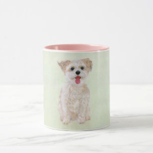 Mug Combo Rose Morkie Chien