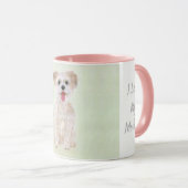 Mug Combo Rose Morkie Chien (Devant droit)