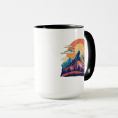 Mug combo Serene Mountain Scene - 15 oz (Devant droit)