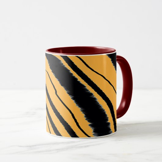 Mug Combo Tiger Print Maroon (Devant droit)