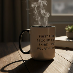 Mug combo unique de 15 oz avec texte personnalisé