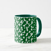 Mug Combo Vert Blanc Vacances Arbres (Devant droit)
