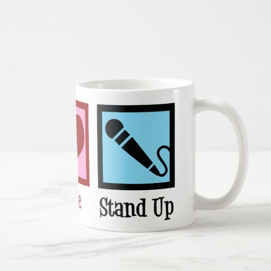 Mug Comédien Peace Love Stand Up Comedy Club (Droite)