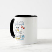 Mug Comic Bird Beach Wind Check Postcard (Devant gauche)