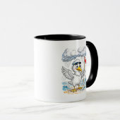 Mug Comic Bird Beach Wind Check Postcard (Devant droit)