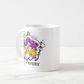 Mug Comic Book Style Super Dad Personalized Name (Devant gauche)