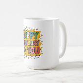Mug Comic Burst Joyeux Anniversaire (Devant droit)
