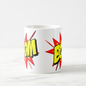 Mug Comic Pop Art Jaune Rouge BOOM Nouveauté Drôle (Centre)