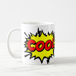 Mug Comic Pop Art Jaune Rouge COOL Novelty Funny