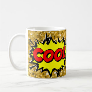 Mug Comic Pop Art Jaune Rouge COOL Novelty Funny Café