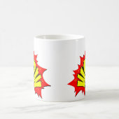 Mug Comic Pop Art Jaune Rouge WOW Novelty Funny (Centre)