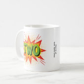 Mug Comic Superhero Thème Toddler Enfants 2e anniversa (Devant gauche)