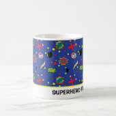 Mug Comics Funky SUPERHERO REMPLIR Boom Zap Pow Blue (Centre)