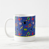 Mug Comics Funky SUPERHERO REMPLIR Boom Zap Pow Blue (Gauche)