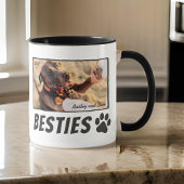 Mug Comique moderne Pet Paw Bestie Best Friends BFF Ph