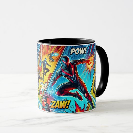 Mug comique Superhero (Devant droit)