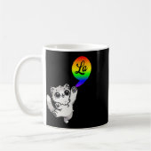 Mug Comma-la avec Cat mignon Kamala Rainbow Design (Gauche)