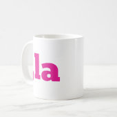Mug Comma La Kamala Harris - Conception de texte custo (Devant gauche)