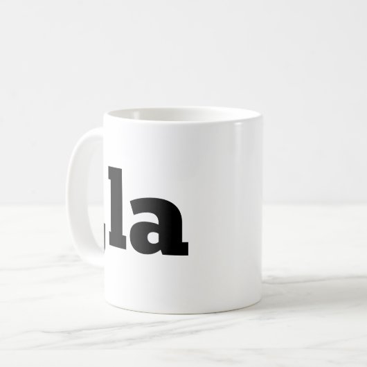 Mug Comma La Kamala Harris - Conception de texte custo (Devant gauche)
