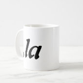 Mug Comma La Kamala Harris - Conception de texte custo (Devant gauche)