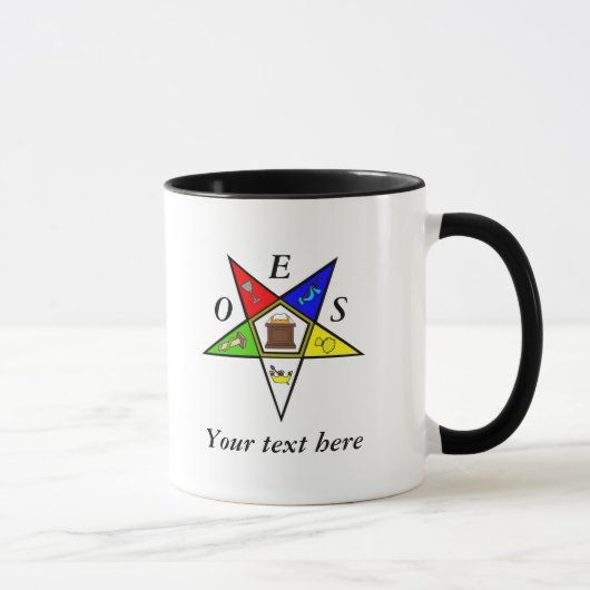 Mug Commande de maçonnerie OES Eastern Star Sister (Droite)