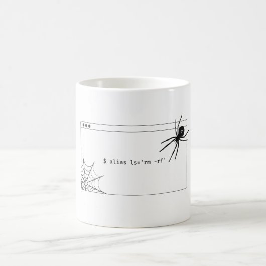 Mug Commande d'Unix "alias" drôle (Centre)