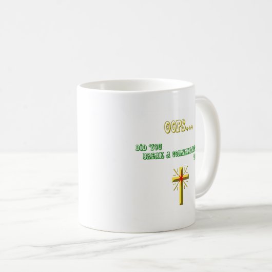 Mug Commandement cassé Christian (Devant droit)